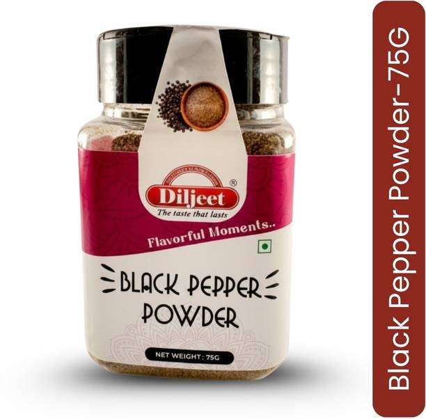 DILJEET SPICES Diljeet 75Gm Black Pepper Powder-Easy To Use Mess Free Sprinkler Jar