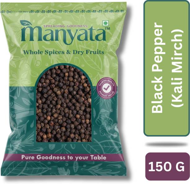 manyata Black Pepper Whole, Kali Mirch 150gm
