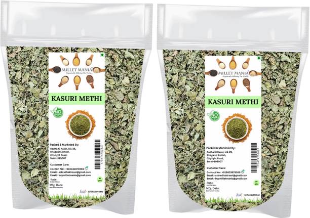 Millet Mania Kasuri Methi Dried Fenugreek Leaves Aromatic Kasoori Methi for Indian Cooking