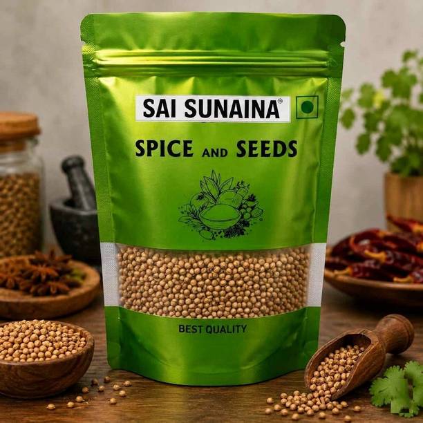 SAI SUNAINA Natural Whole Coriander Seeds | Dhaniya Sabut | Fresh Spice