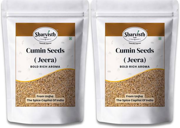 Sharvisth Foods Whole Cumin Seeds (Jeera) 250g x 2 – 100% Pure & Natural, Strong Aroma