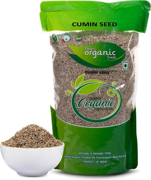 Pearl Organic Fresh Organic Cumin Seeds (Jeera) – Natural Whole Sabut Jeera for Cooking & Spice