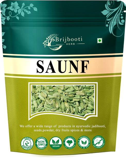 BrijBooti Saunf Moti - Big Fennel Seeds - Organic Sabut Saunf - Variyali - Perumjeerakam