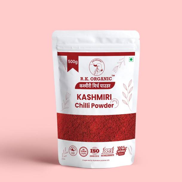 R K ORGANIC Kashmiri Chilli Powder & Pure Natural & Authentic No Added Flavours and Colours