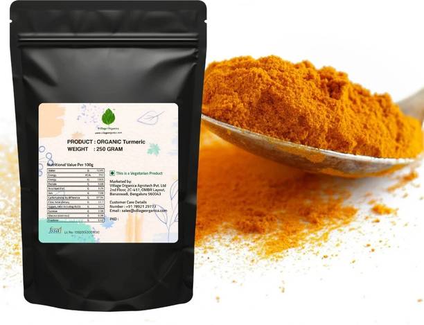 Village Organica Turmeric Powder | Pure & Natural Haldi Pwder Masala (250 Gram)