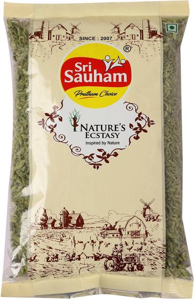 Sri Sauham Premium 100% Natural Saunf | Whole Big Fennel seeds | Clean & Aromatic