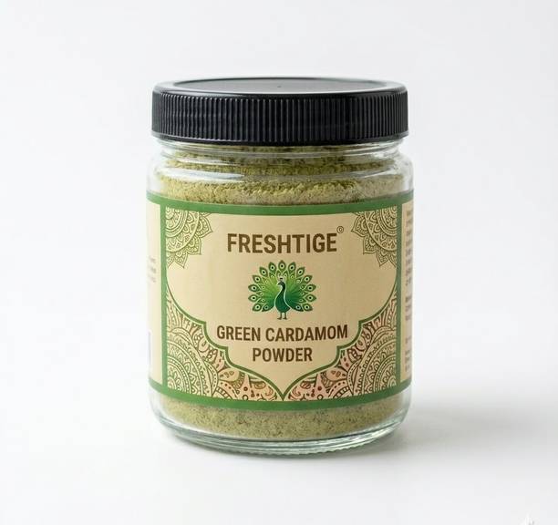 Freshtige Green Cardamom Powder | Elaichi Powder| Zero added Colours, Fillers, Additives