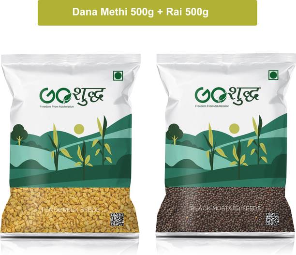 Goshudh Dana Methi 500gm & Rai 500gm Combo Pack 1000g
