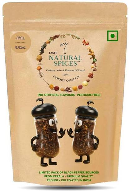 MJTASTENATURAL Black Pepper (Kali Mirch) - Premium Whole Black Peppercorns for Cooking