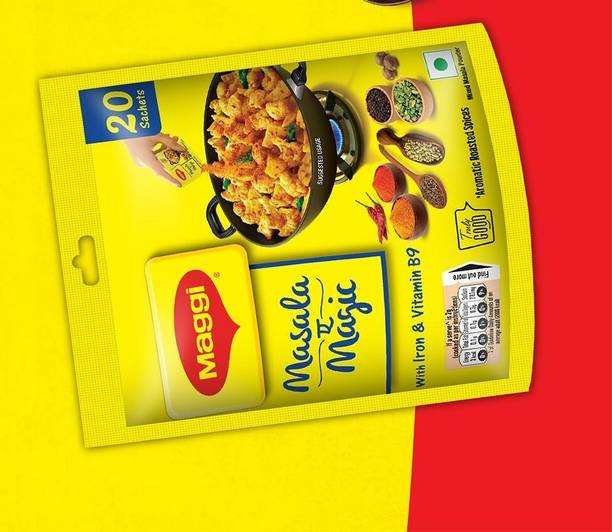 Maggi 20 Sachets Pack Masala-e-Magic Instant Indian Masala Powder with Natural Spices