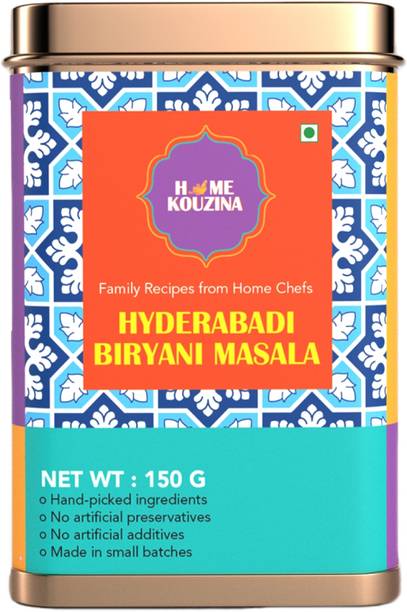 Home Kouzina Hyderabadi Biryani Masala-Authentic Hyderabadi Veg,Chicken Biryani-Tin Pack