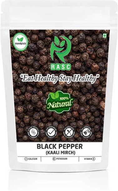 RASC Organic Black Peppercorn I Kali Mirch Whole Black Pepper Indian Spices 200 gm
