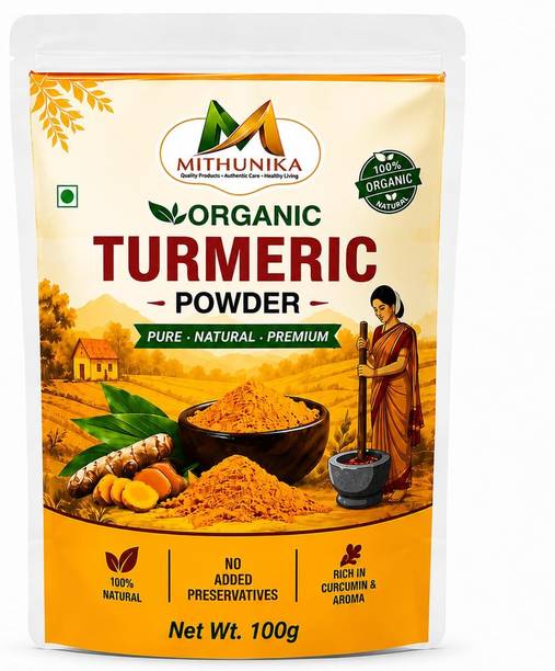 MITHUNIKA Organic Turmeric Powder | Pure Haldi Powder for Cooking