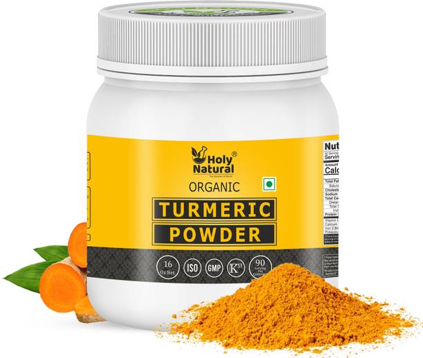 Holy Natural Organic Turmeric Powder (Curcuma Longa) - 454 GM