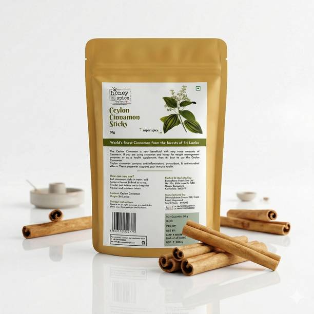 honey and spice Ceylon Cinnamon Sticks (Dalchini) Srilankan |For Cooking&Seasoning, 100% Natural