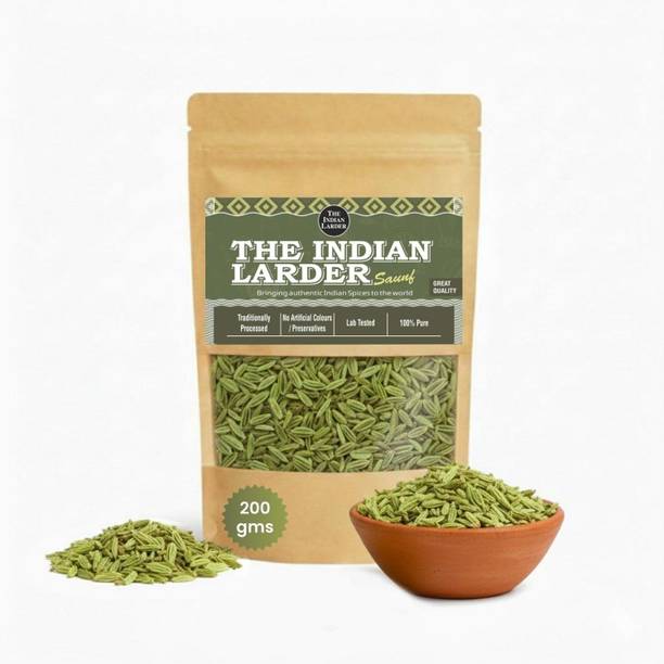 THE INDIAN LARDER Premium Whole Saunf Fennel Seeds | Pure & Fresh Indian Spice