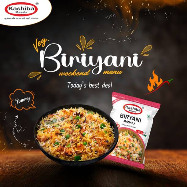 KASHIBA MASALA Kashiba Delicious Veg Biryani Masala – 100% Natural Spice Mix
