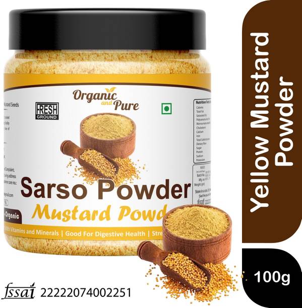 Organic and Pure Yellow Mustard Seeds Powder Mustard Powder Yellow Pili Sarson Jar
