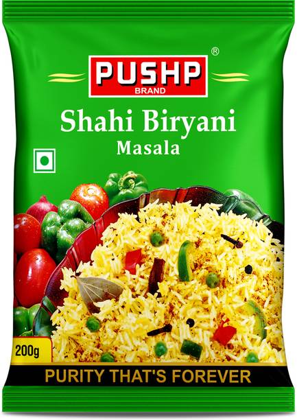 Pushp Brand Shahi Biryani Masala 200g Pouch | Pack of 1 | Hyderabadi Style Biryani Spice
