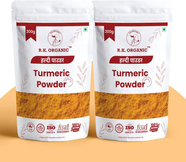 R K ORGANIC Turmeric Powder for Kitchen Pure And Natural Preservative Free Haldi Powder