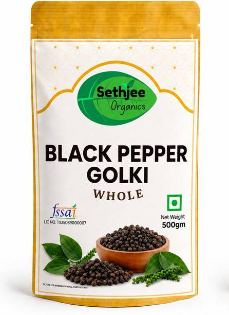 Sethjee organics Black Pepper (Kali mirch) Whole