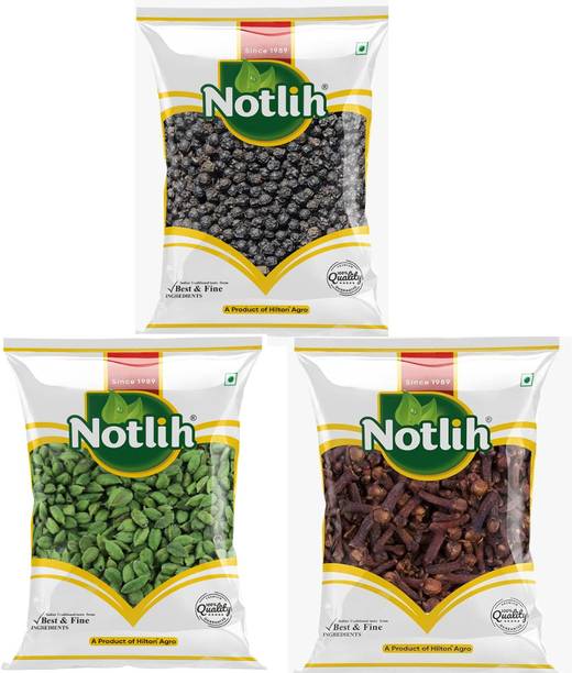 Notlih Whole Spice Combo (Black Pepper + Clove + Green Cardamom)