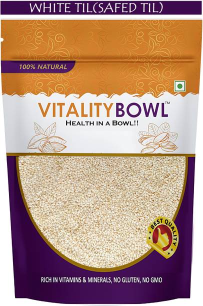 VITALITY BOWL White Sesame Seeds Hulled | White Til | Safed Til | Ready to Eat Superfood |
