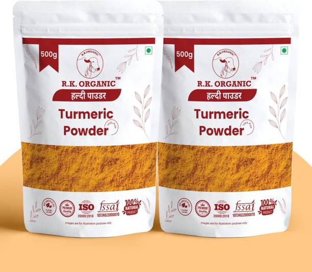 R K ORGANIC Turmeric Powder for Kitchen Pure And Natural Preservative Free Haldi Powder