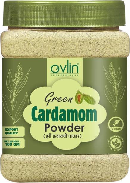 Ovlin Pure Cardamom Powder / Elaichi Powder - Natural , Aromatic Spice & Bold Aroma