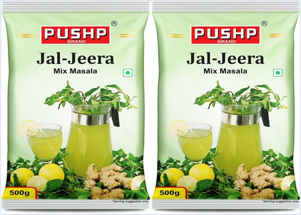 Pushp Brand Jaljeera Masala 500g Pouch | Indian Refreshing Summer Drink Mix | Pack of 2