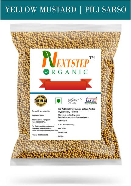 NEXTSTEP ORGANIC Premium Quality Pili Sarso | Yellow Mustard seeds Whole Spices