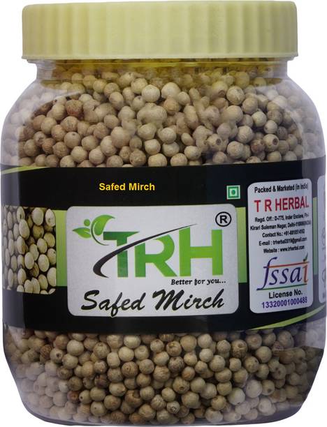 TRH Organic White Pepper Whole | Safed Mirch Sabut | Dakhni Mirch | White Peppercorn