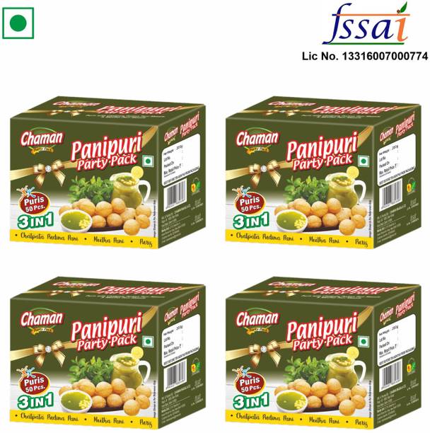 chaman Pani Puri Party Pack 200g Pack of 4 ( 200g × 4 = 800g )