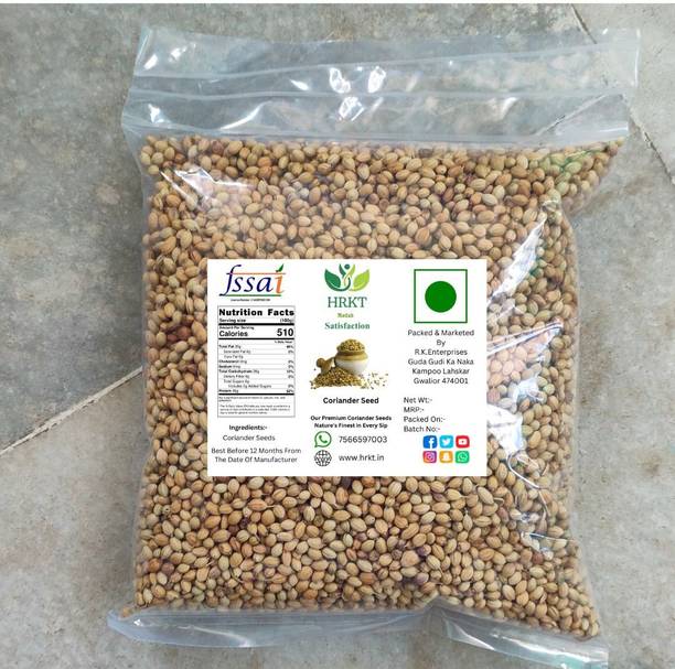 HRKT Aromatic Allure Handpicked Whole Coriander Seeds | Khada Dhania | Sabut Dhania