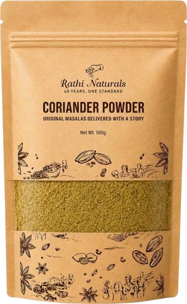 Rathi Naturals Pure Coriander Powder 500g Cold Ground Fresh Aroma Edition