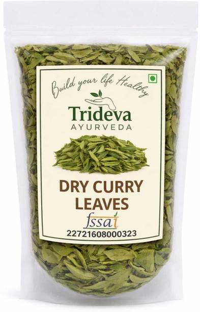 TRIDEVA AYURVEDA Dry Curry Leaves Aromatic South Indian Herb | For Cooking, Tadka & Ayurveda Use