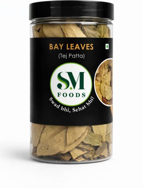 SM FOODS Premium Whole Bay Leaves (Tej Patta) Natural Aromatic Handpicked Dried Spice