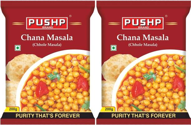Pushp Brand Chana Masala Pouch (Pack of 2, 200g in Each pack)