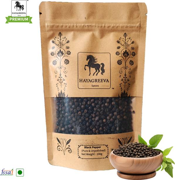 Hayagreeva spices Whole black pepper Premium |Kali mirch | Farm Fresh|Pure &Unpolished |Aroma rich