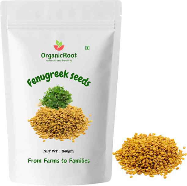 organicroot natural and healthy Raw Fenugreek/Methi seeds 340gm Fenugreek Seeds