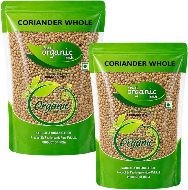 Pearl Organic Fresh Whole Coriander Seeds | Sabut Dhaniya Seeds | Aromatic Cooking Spice