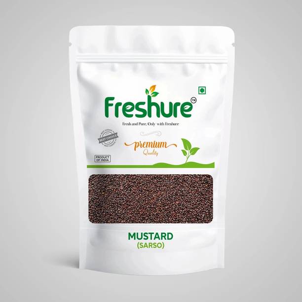 Freshure Black Mustard Rai Seeds Big | Sasive Seeds Whole Kali Rai Dana | Sarson Dana