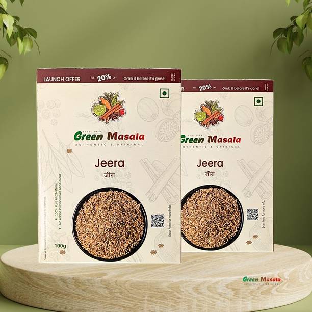 GreenMasala Jeera Whole | Cumin Seeds – Pack of 2 | Aromatic & Pure