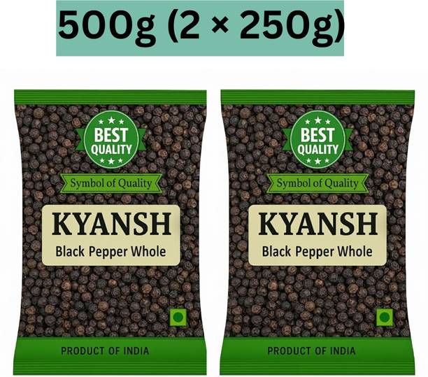 Kyansh 500gm Black Pepper- Kali Mich| Grade - Bold Size