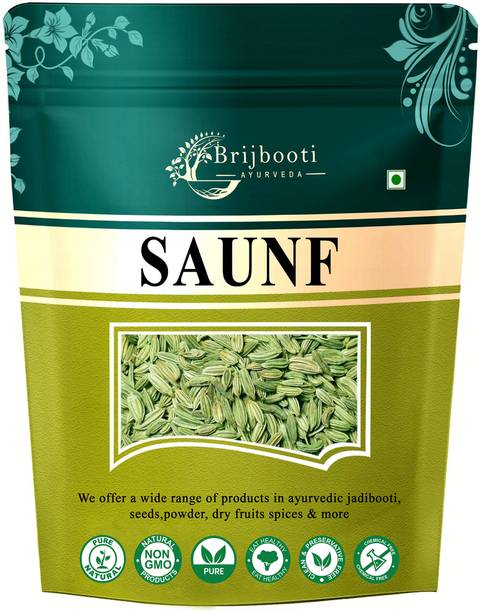 BrijBooti Saunf Moti - Big Fennel Seeds - Organic Sabut Saunf - Variyali - Perumjeerakam