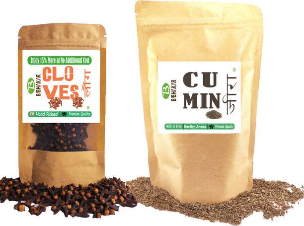 Bibhakar Sabut Jeera & Laung (Cumin Seeds & Clove) Combo Pack