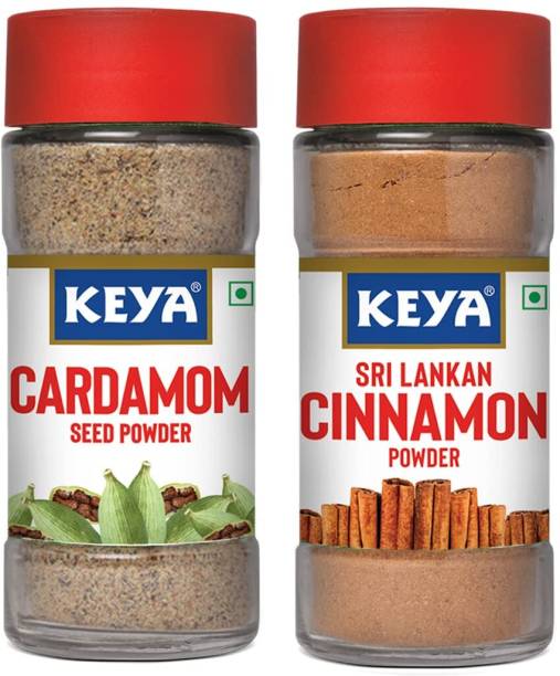 keya Cardamom Powder 50g, Cinnamon Powder 50g, Pack 2