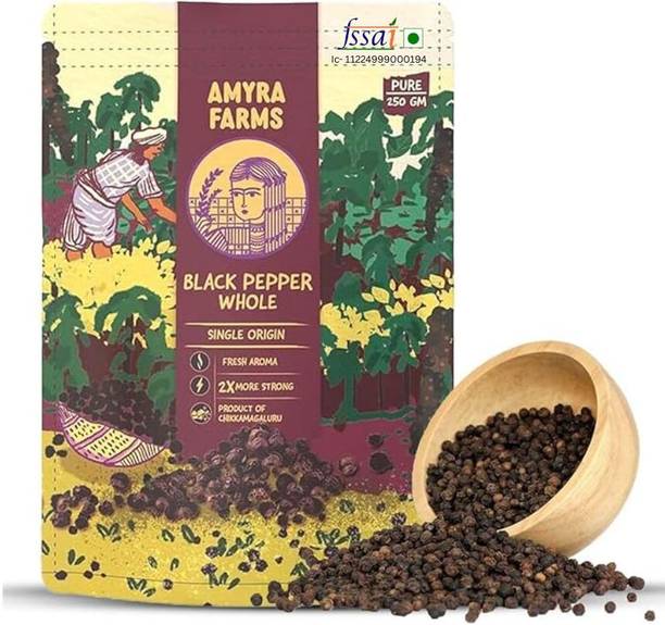 Amyra Foods Black Peppercorn (Kali Mirch) | 100% Naturally Grown