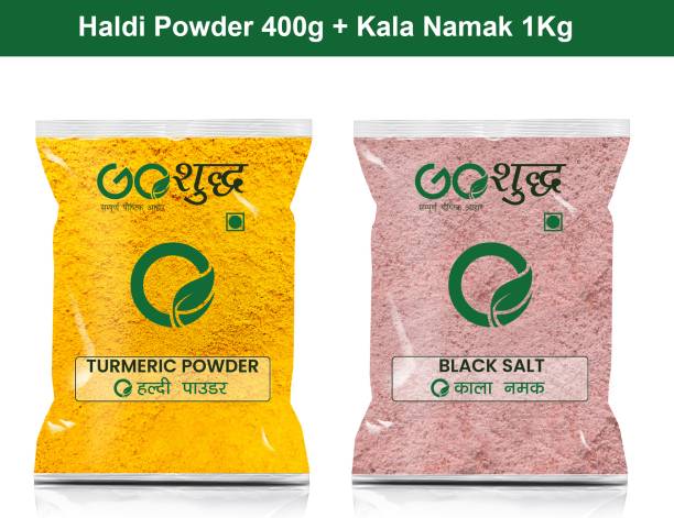 Goshudh Kala Namak 1Kg & Haldi Powder 400gm Combo Pack 1400g