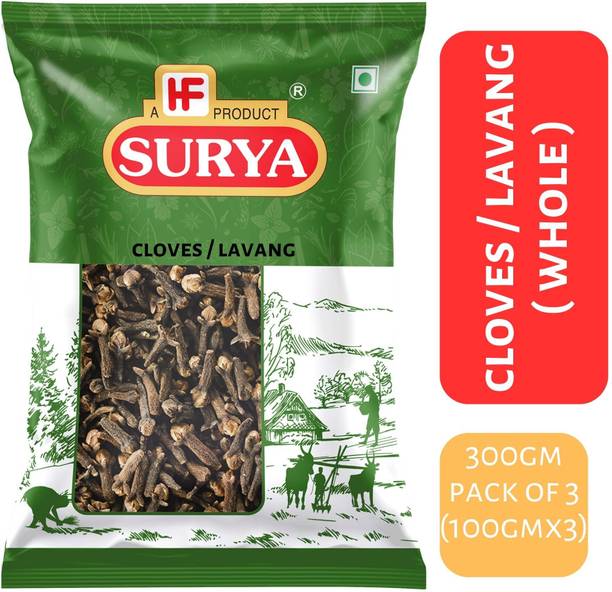 Surya 300g CLOVES (LAVANG) WHOLE (Pack of 3; 100g each)